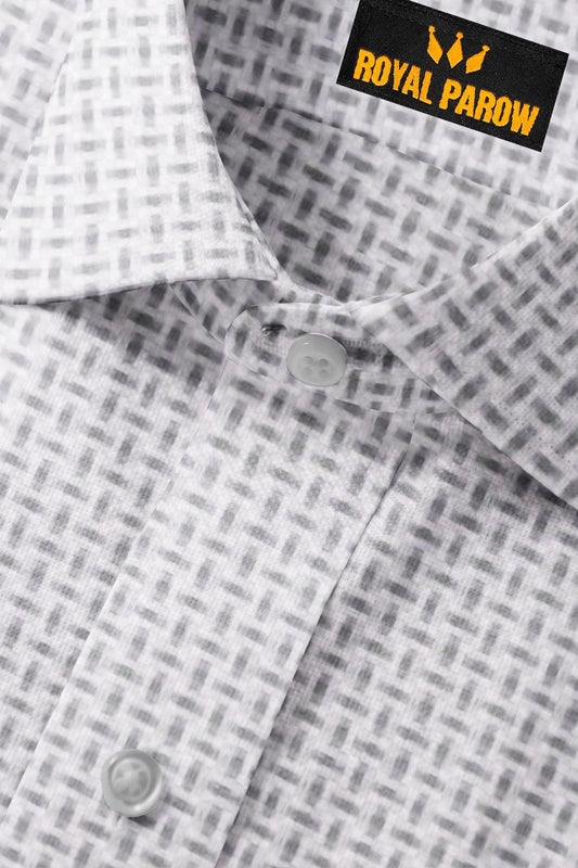 White & Gray cotton shirt - royalparow